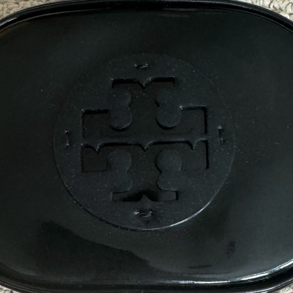 Tory Burch Cosmetic Bag, Pouch, Black, Patent, Never Used, New - Picture 2 of 4